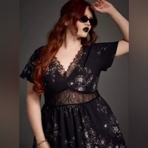 Torrid 💖NWT💖 Nightfall Babydoll Mini Dress Size 24